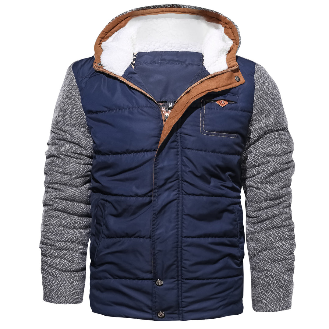 Herren sportliche Steppjacke mit Kapuze und warmem Innenfutter Echoarchiv