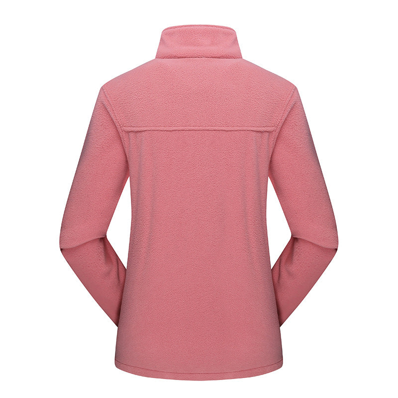 Damen Taillierte Fleecejacke mit Stehkragen und durchgehendem Reißverschluss Echoarchiv