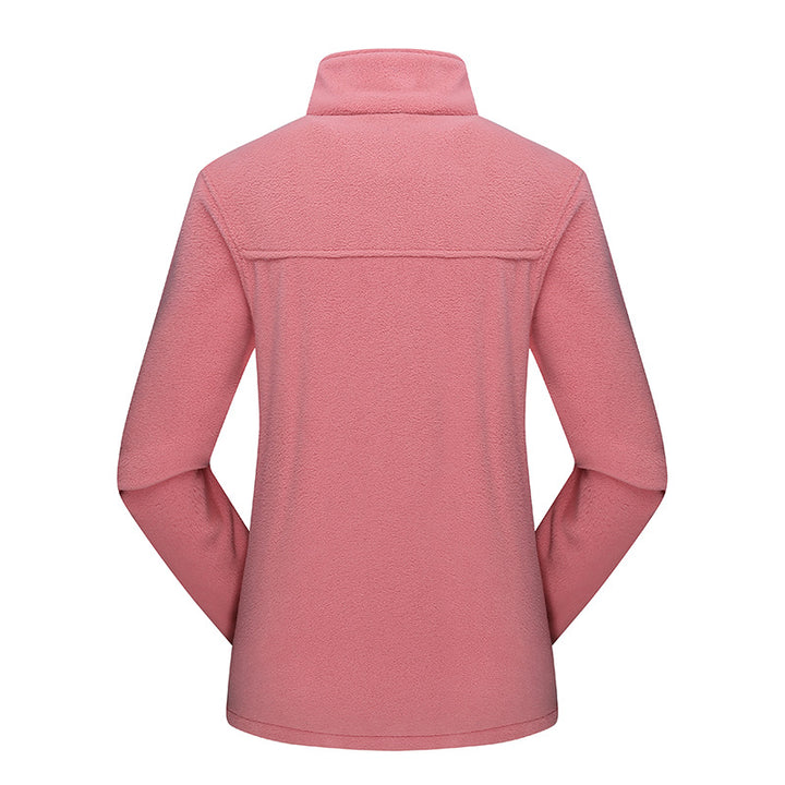Damen Taillierte Fleecejacke mit Stehkragen und durchgehendem Reißverschluss Echoarchiv