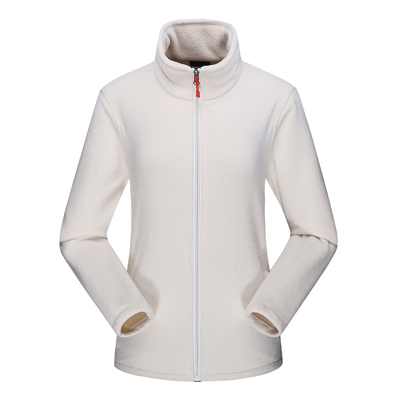 Damen Taillierte Fleecejacke mit Stehkragen und durchgehendem Reißverschluss Echoarchiv