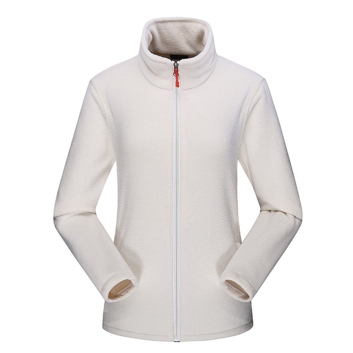 Damen Taillierte Fleecejacke mit Stehkragen und durchgehendem Reißverschluss Echoarchiv