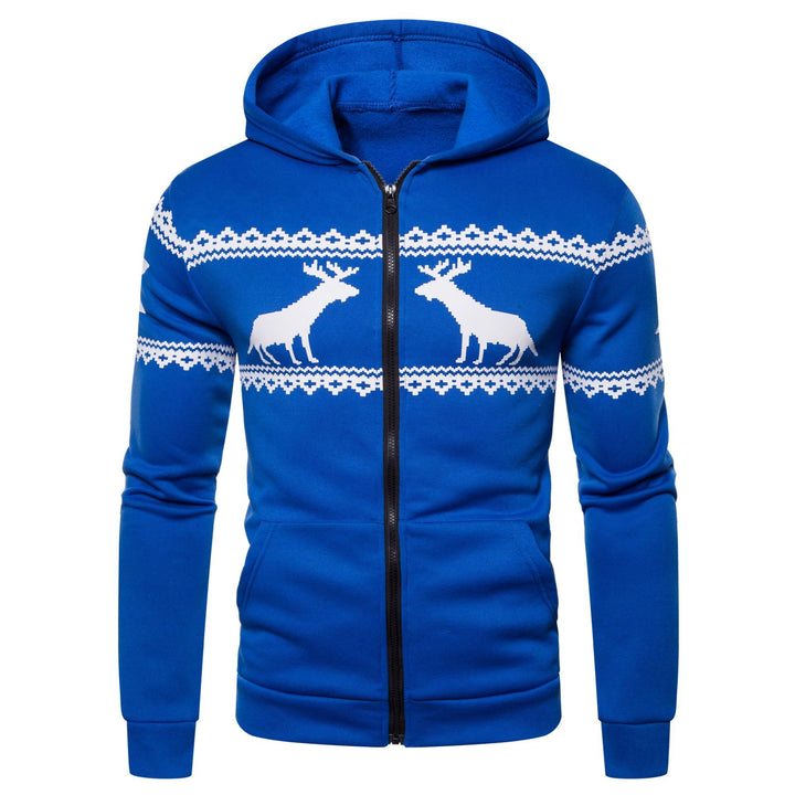 Herren Kapuzenjacke mit nordischem Motiv und praktischem Reißverschluss Echoarchiv
