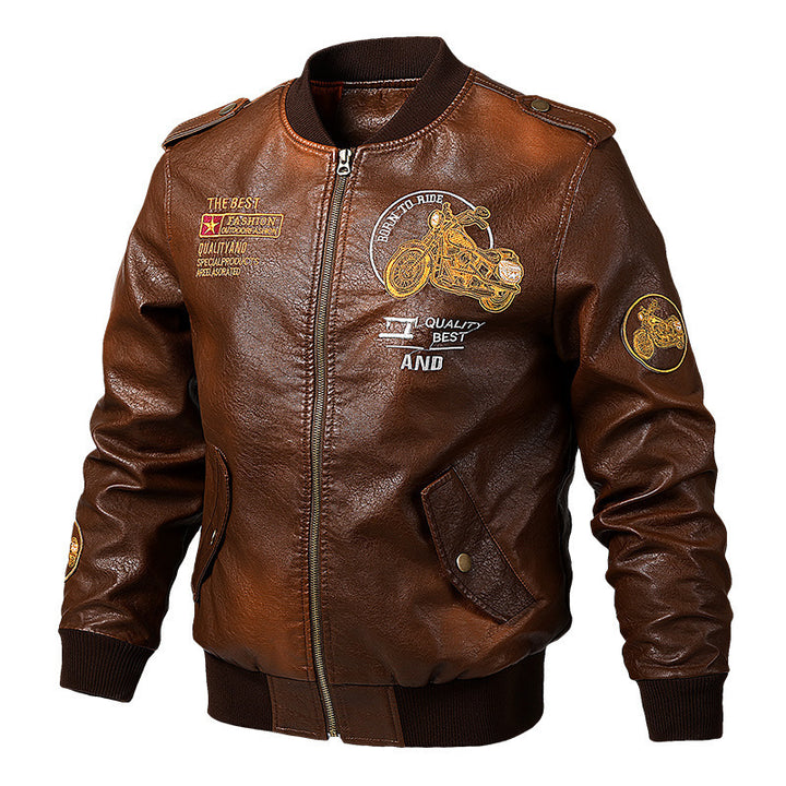 Herren Sportliche Bomberjacke mit hochwertigen Stickereien Echo Archiv