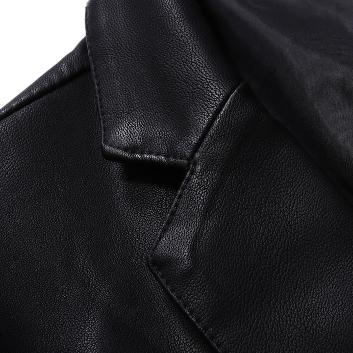 Herren elegante Kunstlederjacke mit modernem Schnitt Echoarchiv