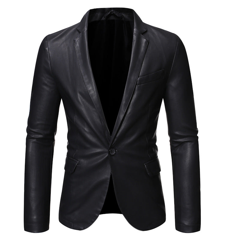 Herren elegante Kunstlederjacke mit modernem Schnitt Echoarchiv