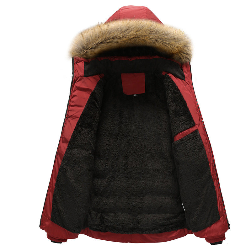 Herren Wärmende Winterjacke mit abnehmbarem Kunstfellkragen Echo Archiv