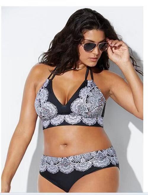 Damen Triangel-Bikini mit kontrastierenden Dessins Echo Archiv