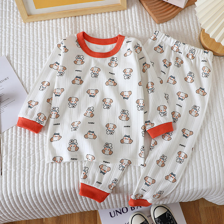 Kinder-Baumwoll-Schlafanzug-Set für Jungen und Mädchen