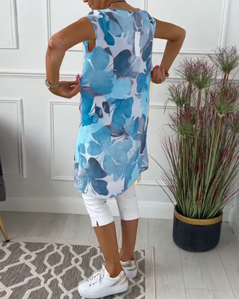 Echoarchiv | Lässiges Longtop mit Farbenfrohem Blumenprint