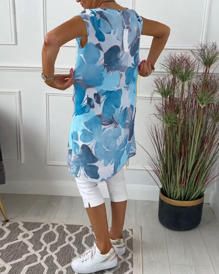 Echoarchiv | Lässiges Longtop mit Farbenfrohem Blumenprint