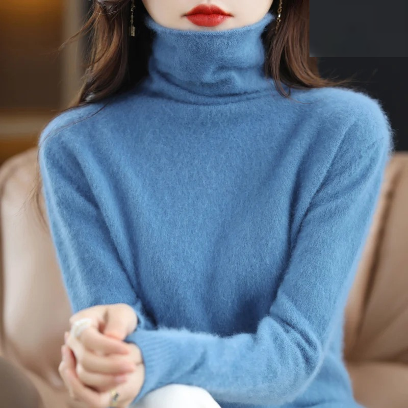 Echoarchiv | Pullover Damen Weicher Rollkragenpullover, Warm & Luxuriöses Design