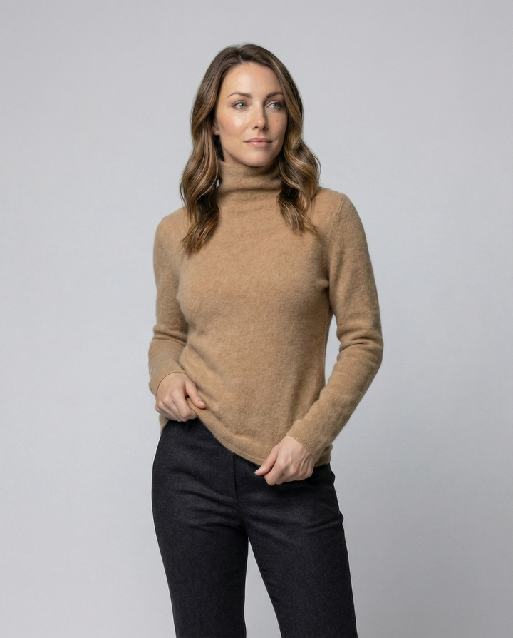 Echoarchiv | Luxe Pullover Damen Weicher Rollkragenpullover, Warm & Stilvoll