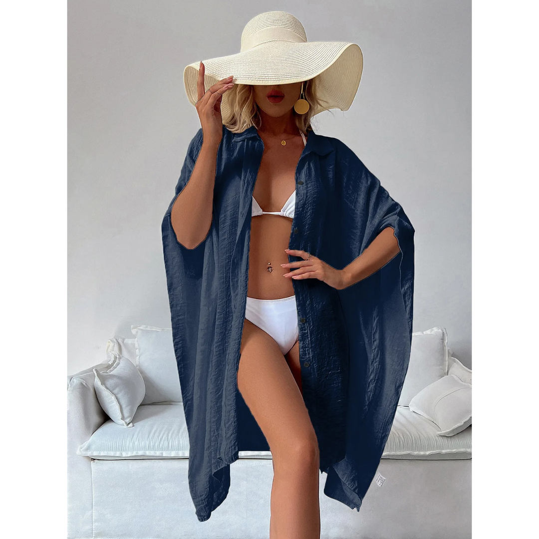Vielseitiger F maus-Strandkimono mit Knöpfen