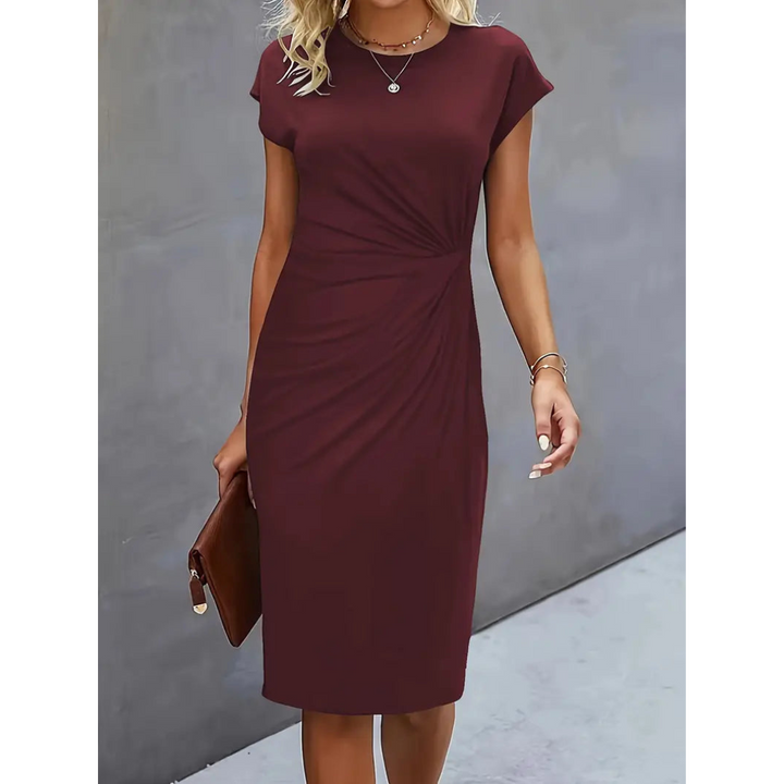 Echoarchiv | Damen Taillenakzent Stil Kleid Kurzärmlich