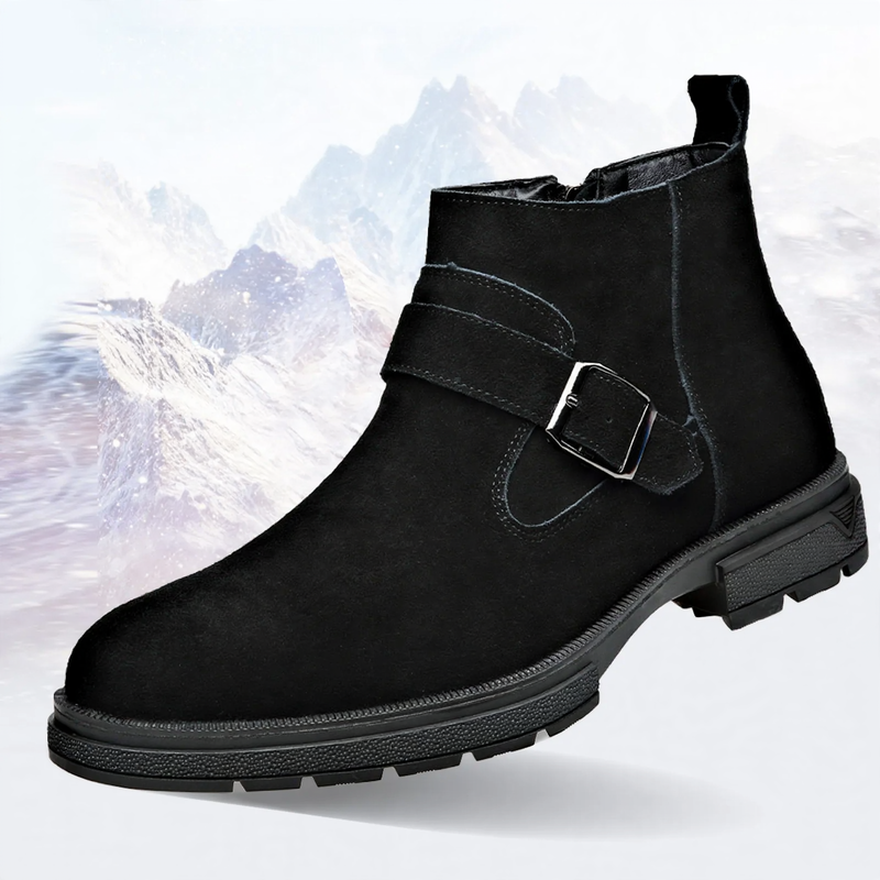 Herren-Chelsea-Stiefel, Echtleder, gefüttert