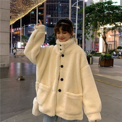 Lammfleece-Jacke, locker und vielseitig
