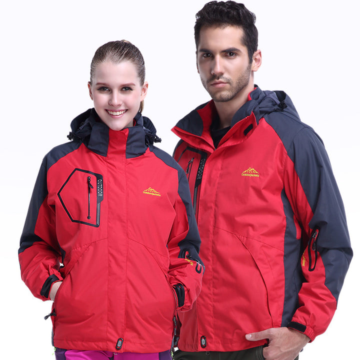 Unisex Wasserdichte Softshell-Outdoorjacke mit Kapuze und Reißverschlusstaschen – Taviero