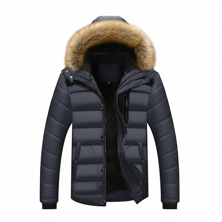 Herren Wärmende Winterjacke mit abnehmbarem Kunstfellkragen Echo Archiv