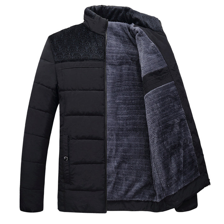 Herren gefütterte Übergangsjacke mit hohem Kragen Echoarchiv