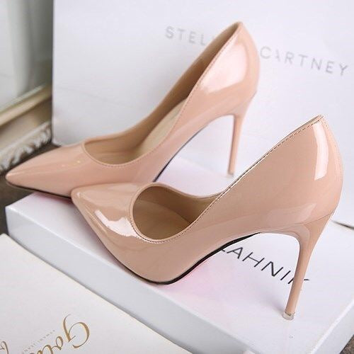 Damen Elegante Hochglanz-Pumps mit Schmaler Silhouette und Komfortablem Innenfutter Echoarchiv