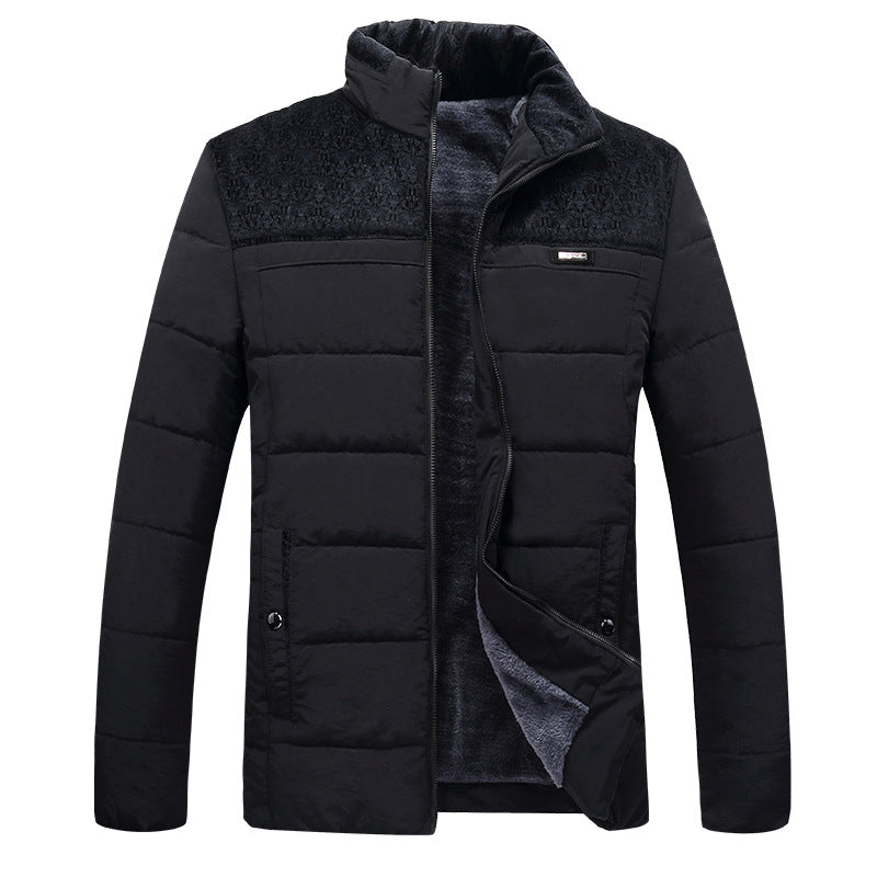 Herren gefütterte Übergangsjacke mit hohem Kragen Echoarchiv