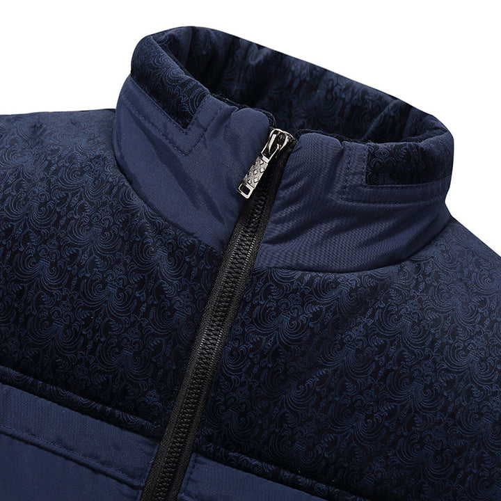 Herren gefütterte Übergangsjacke mit hohem Kragen Echoarchiv