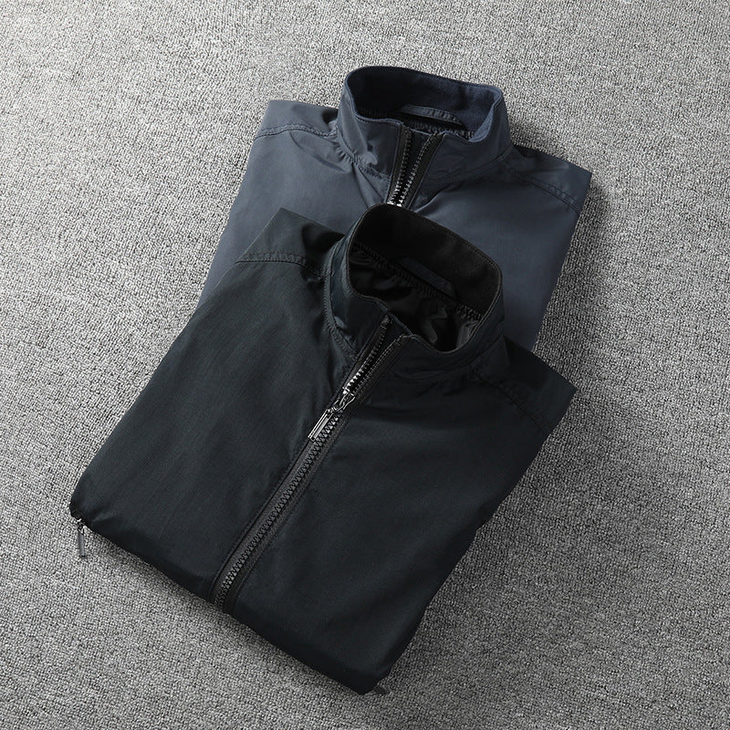Herren Leichter Windbreaker-Blouson mit Stehkragen Echoarchiv