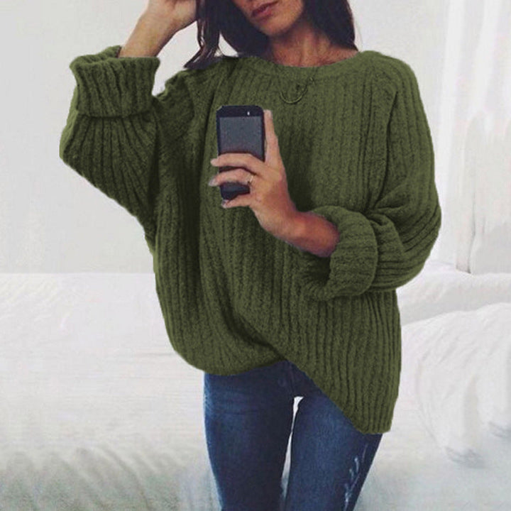 Damen Grobstrickpullover mit lockerer Passform und trendigem Rippenmuster Echoarchiv