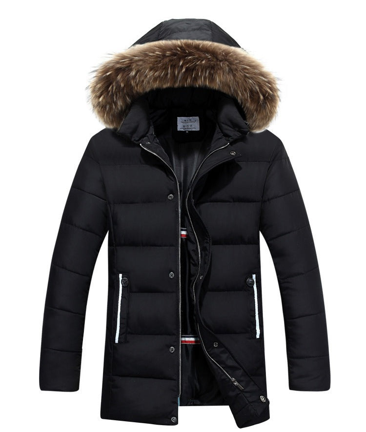 Herren Winterjacke mit abnehmbarer Kapuze und weichem Kunstfell Echoarchiv