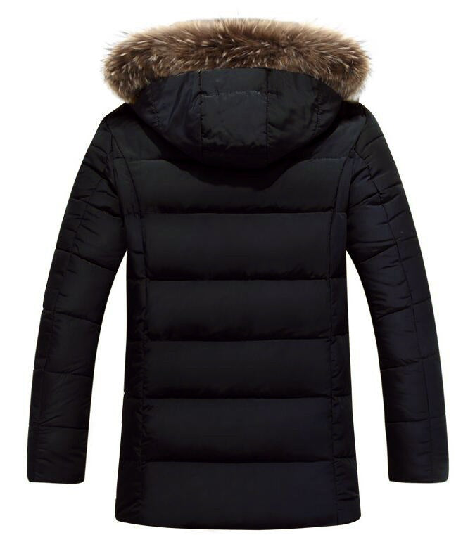 Herren Winterjacke mit abnehmbarer Kapuze und weichem Kunstfell Echoarchiv