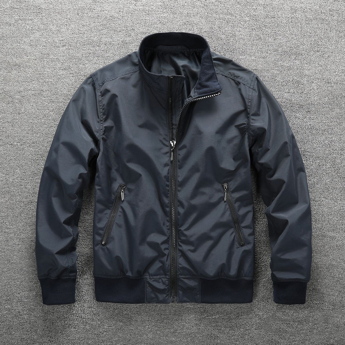 Herren Leichter Windbreaker-Blouson mit Stehkragen Echoarchiv