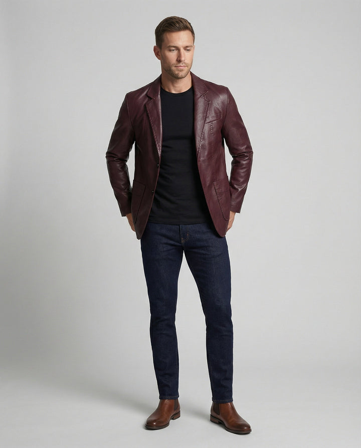 Herren Lederblazer elegant