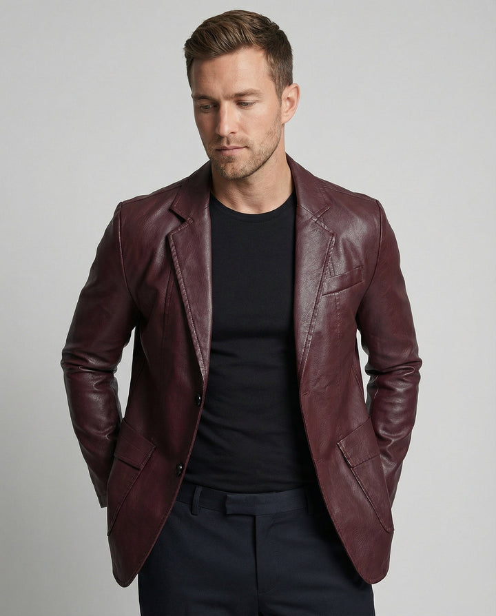 Herren Lederblazer elegant