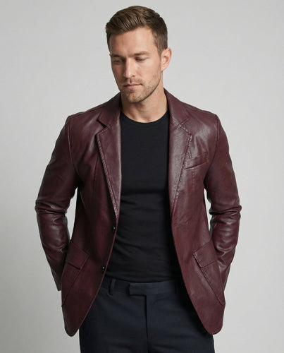 Herren Lederblazer elegant