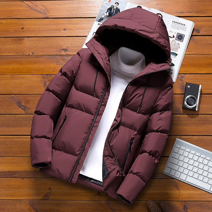 Herren warme Daunenjacke mit abnehmbarer Kapuze Echoarchiv