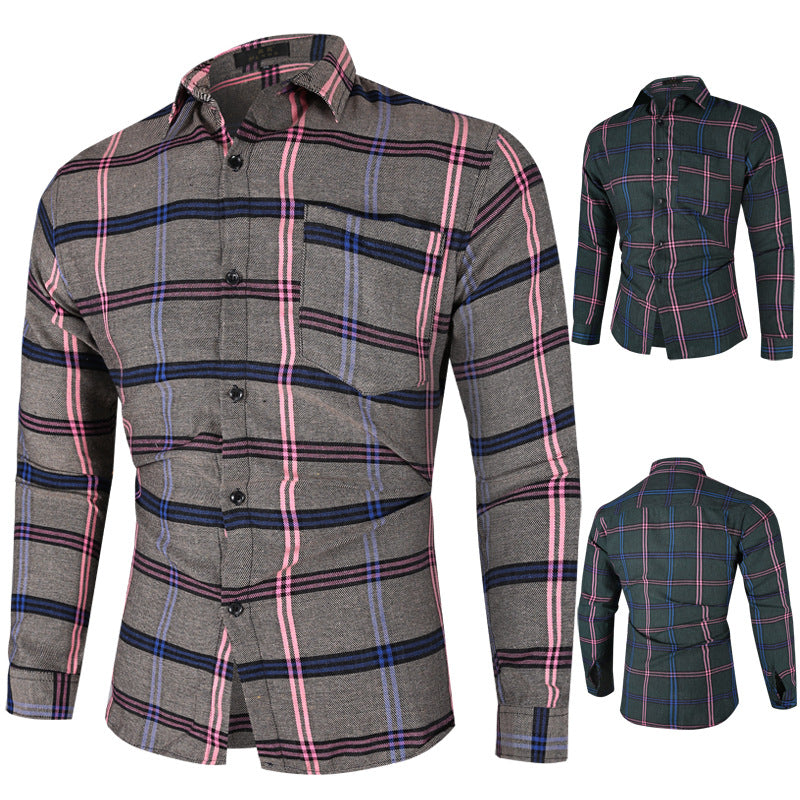Herren Checkered Flanellhemd Echoarchiv