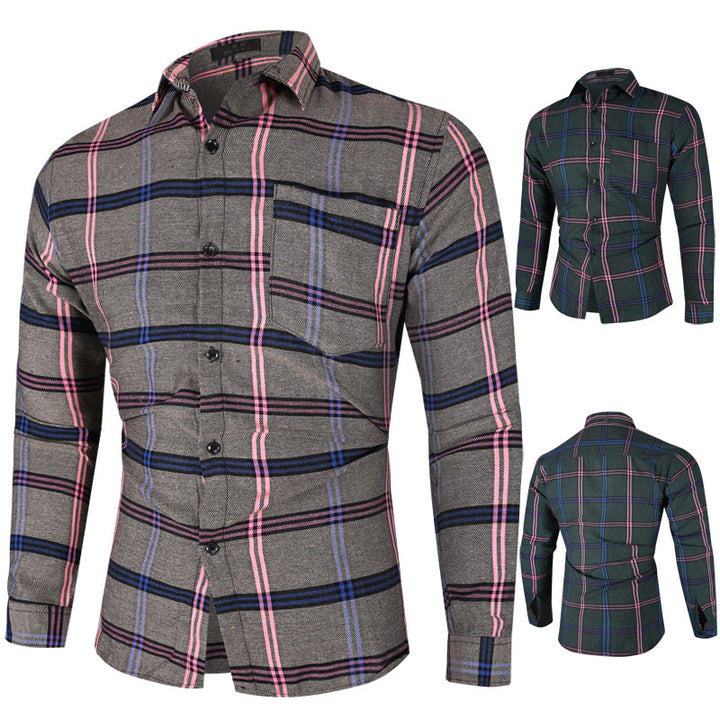Herren Checkered Flanellhemd Echoarchiv