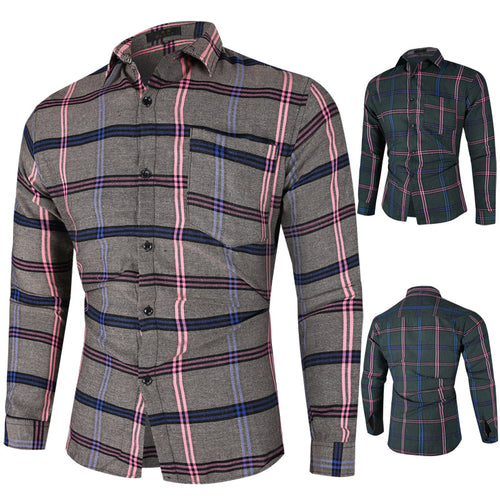 Herren Checkered Flanellhemd Echoarchiv