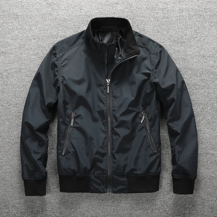 Herren Leichter Windbreaker-Blouson mit Stehkragen Echoarchiv
