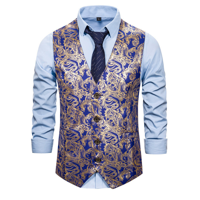 Herren elegante Brokat-Weste im luxuriösen Design Echoarchiv