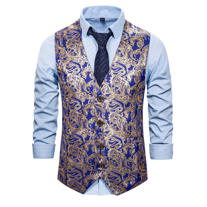 Herren elegante Brokat-Weste im luxuriösen Design Echoarchiv