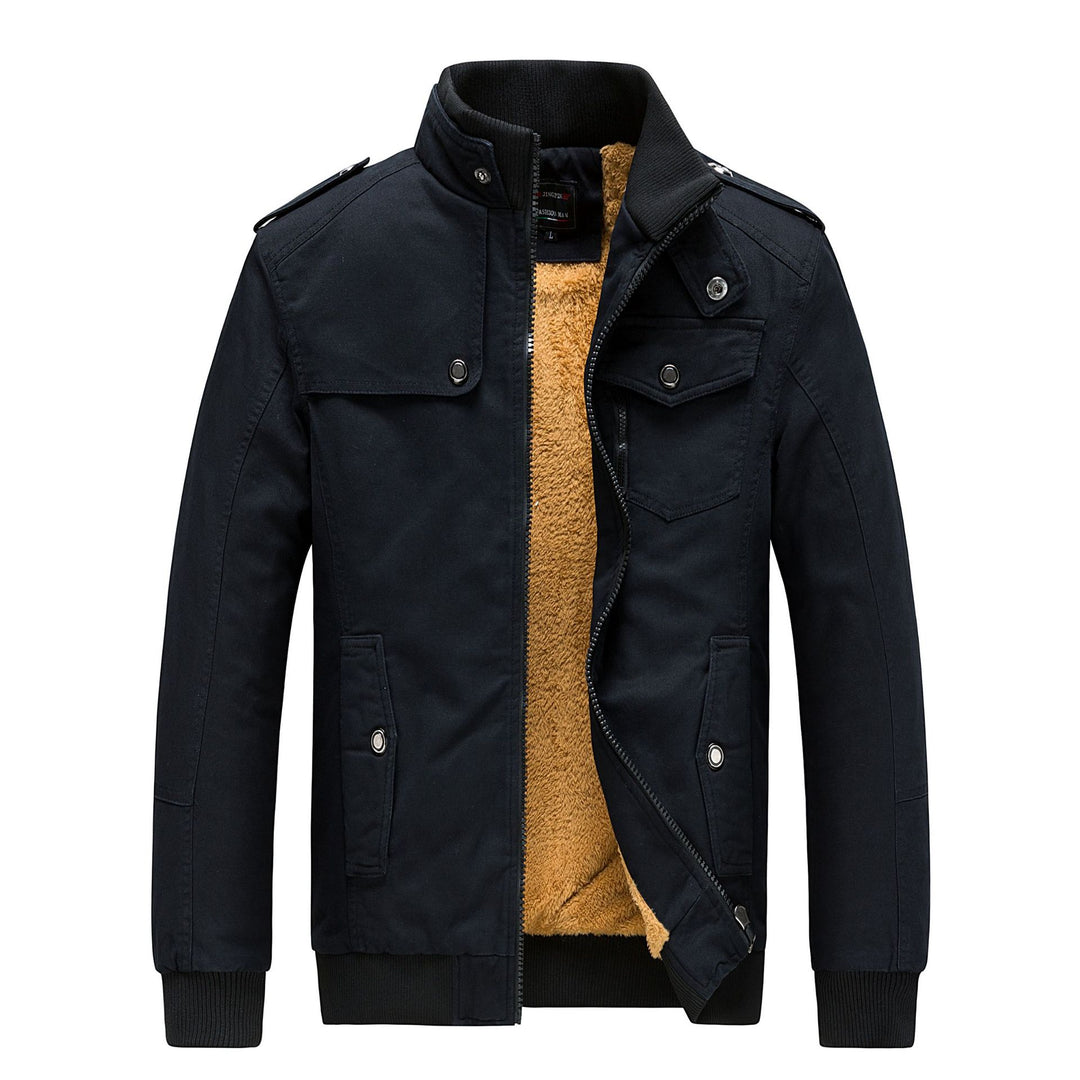 Herren gefütterte Übergangsjacke mit praktischen Taschen Echoarchiv