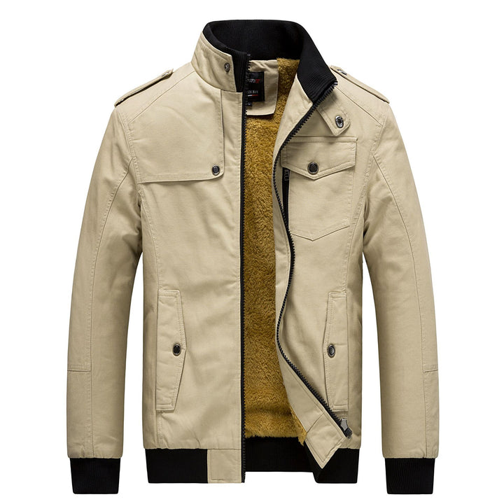 Herren gefütterte Übergangsjacke mit praktischen Taschen Echoarchiv