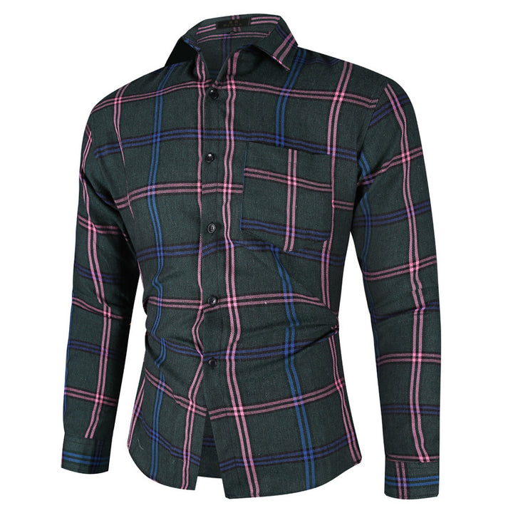 Herren Checkered Flanellhemd Echoarchiv