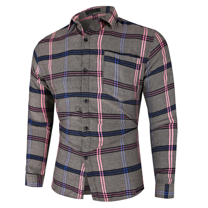 Herren Checkered Flanellhemd Echoarchiv