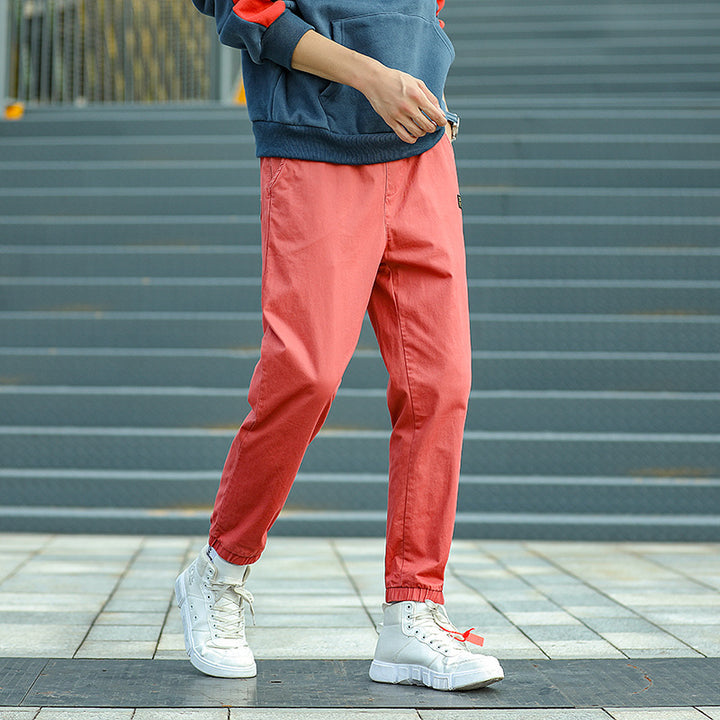 Herren Cargohose im Camouflage-Look mit elastischem Bund und Kordelzug Echoarchiv