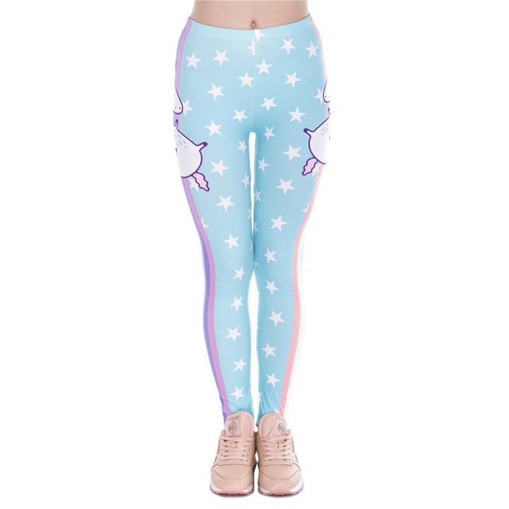 Damen Mandala-Ombre Leggings mit hohem Bund und formendem Stretch echoarchiv-