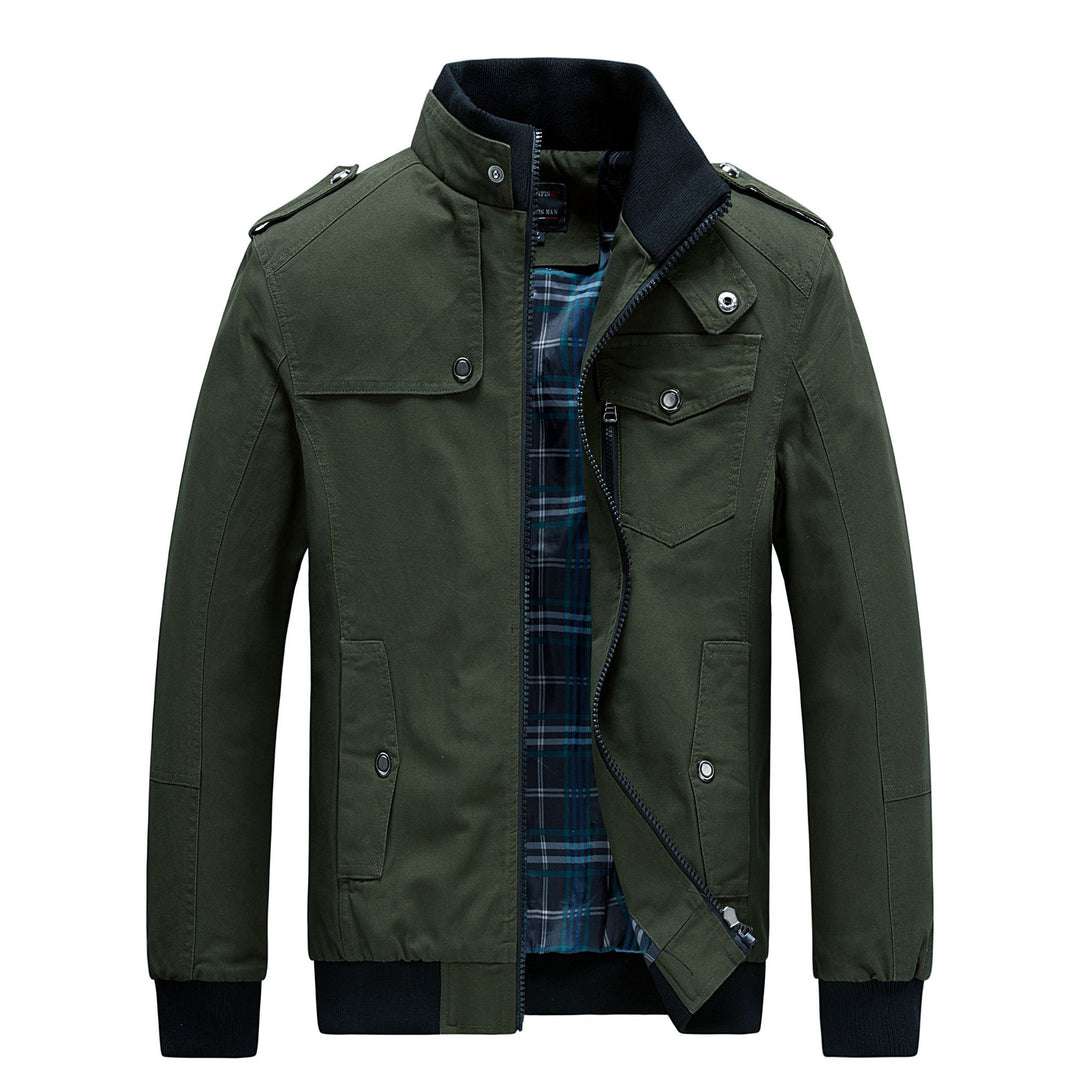 Herren stylische Utility-Jacke mit multifunktionalen Taschen Echoarchiv