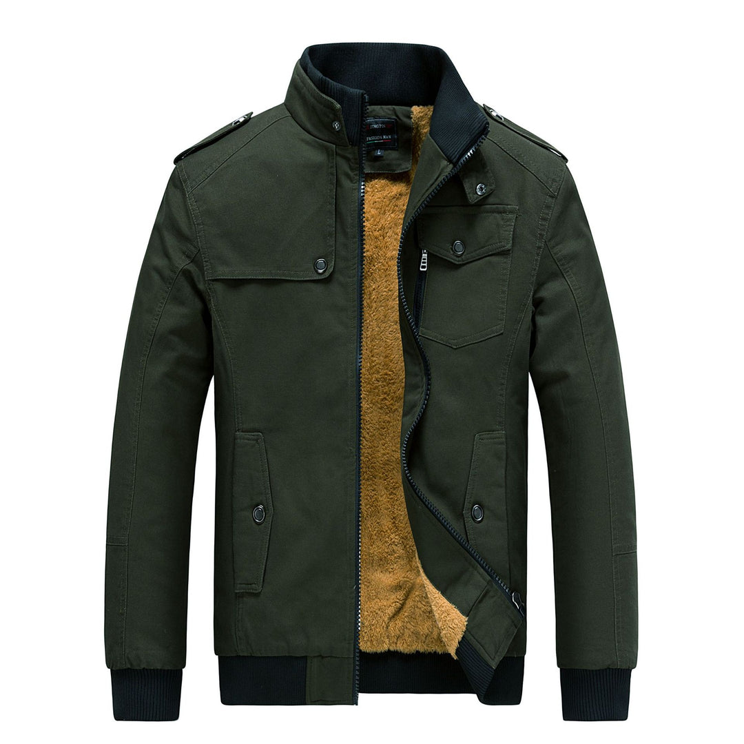 Herren gefütterte Übergangsjacke mit praktischen Taschen Echoarchiv