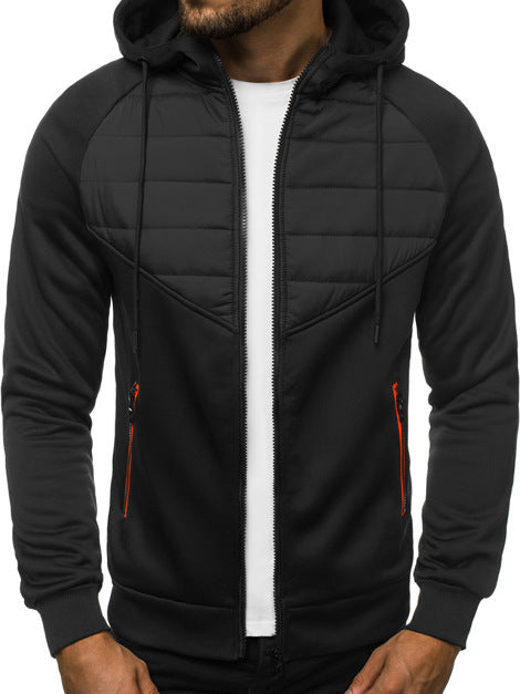 Herren Sportliche Kapuzenjacke mit modernen Design-Elementen und funktionalen Reißverschlusstaschen Echoarchiv